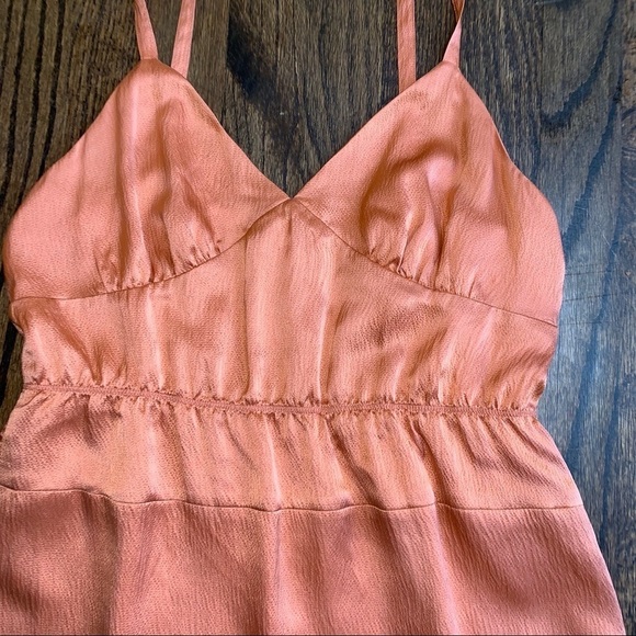 J Crew Coral Silk Slip Dress Sz 4 - Picture 3 of 8